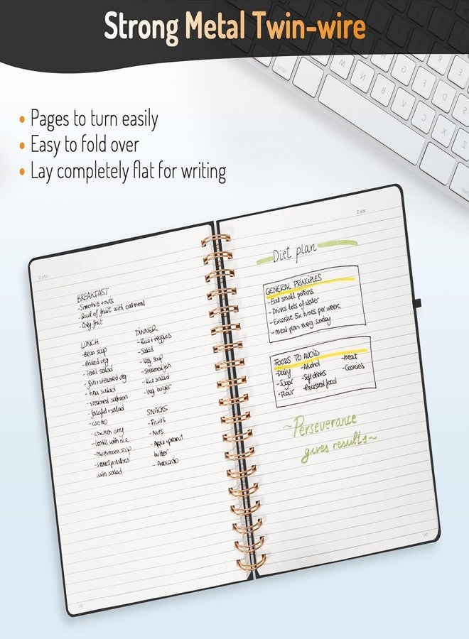 Forvencer Lined Spiral Journal Notebook with 300 Numbered Pages, B5 College Ruled Thick Journals for Writing with 100GSM Paper, Hardcover Notebooks with Contents for Work, School,olive green - Image 3