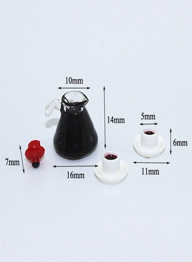 Jowxsx 3Pcs/Set Cute Mini Coffee Pot Model Dollhouse Miniature Toy Doll Home Accessories Miniature Food Play Scene Model Small Cloth Doll House Accessories Mini Coffee Pot - Image 2