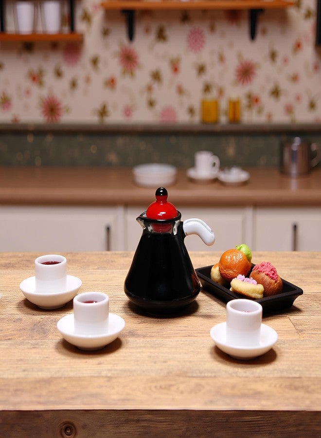 Jowxsx 3Pcs/Set Cute Mini Coffee Pot Model Dollhouse Miniature Toy Doll Home Accessories Miniature Food Play Scene Model Small Cloth Doll House Accessories Mini Coffee Pot - Image 5