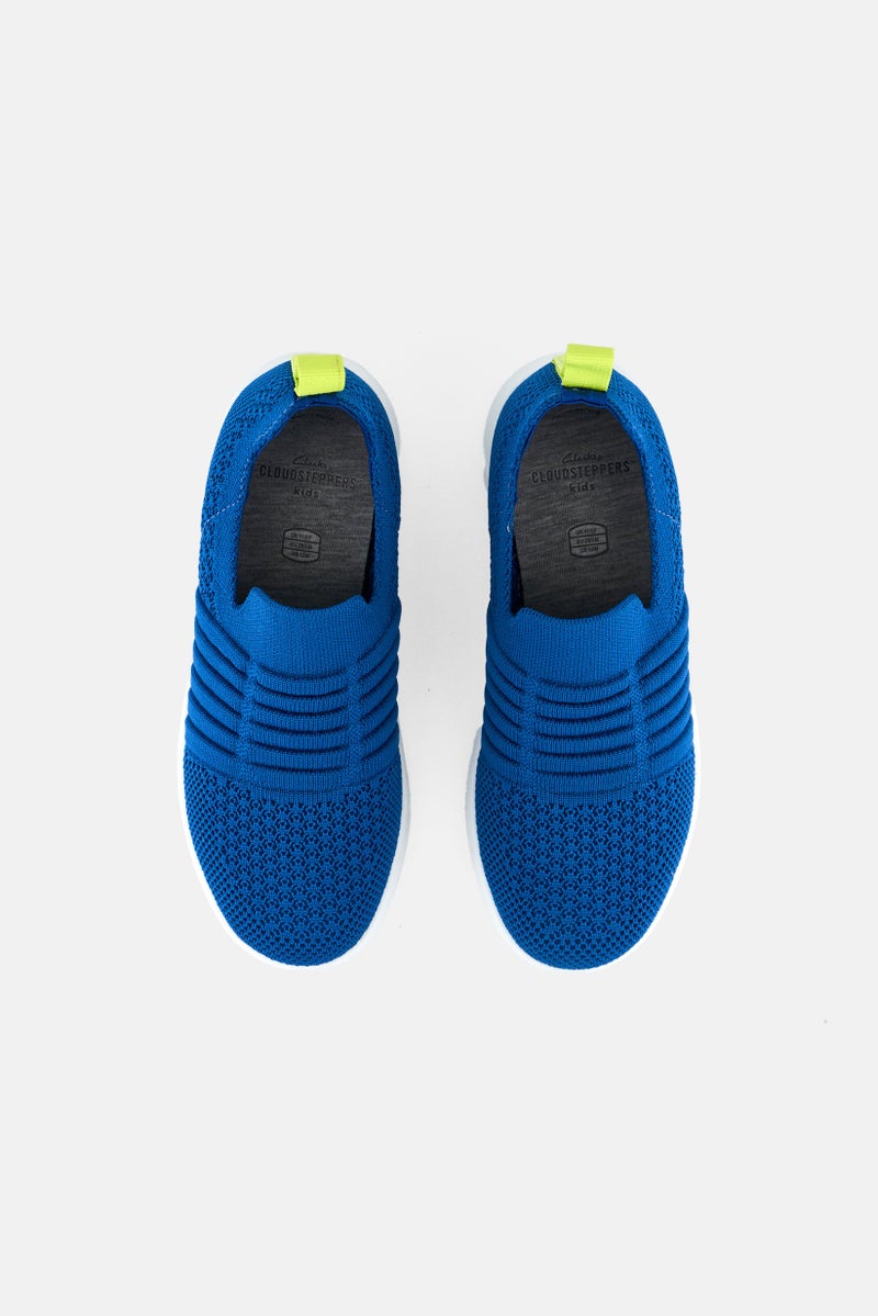 clarks Kids Girl Ezera Walk Slip On Shoes, Blue  - Image 3