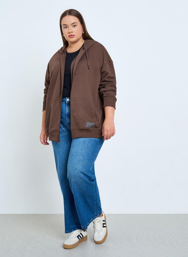 Styli Plus Size Oversized Longline Hoodie - Image 2