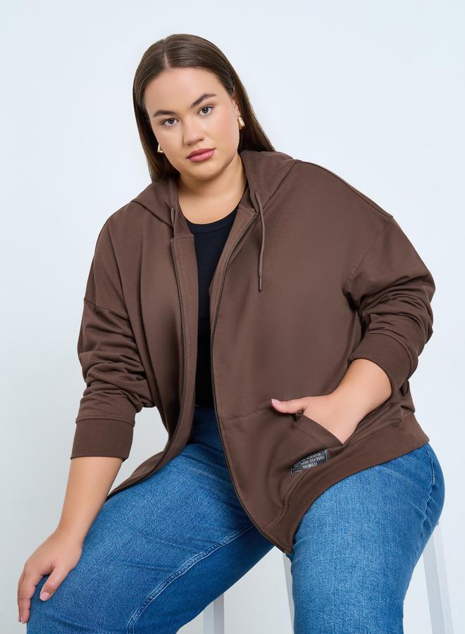 Styli Plus Size Oversized Longline Hoodie - Image 1