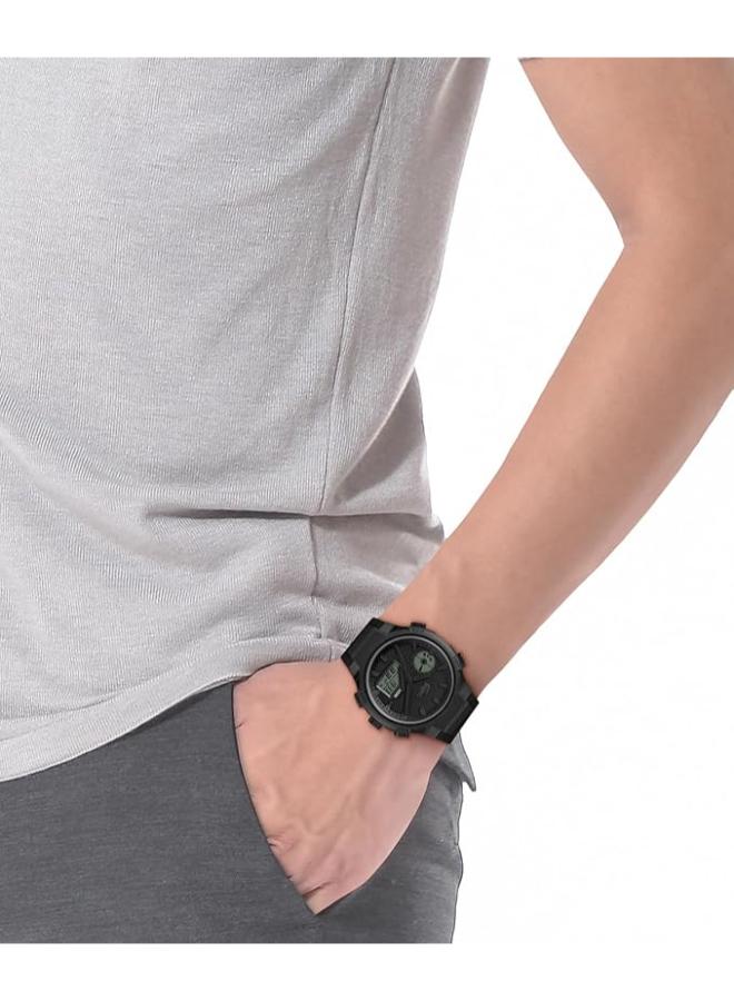 LACOSTE Digital Multifunction Quartz Analog Watch with Black Silicone Bracelet - Image 5