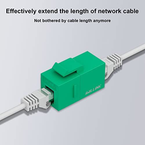 iwillink 10-Pack Female to Female Cat6 Keystone Jack, UTP Coupler, Green - Image 4