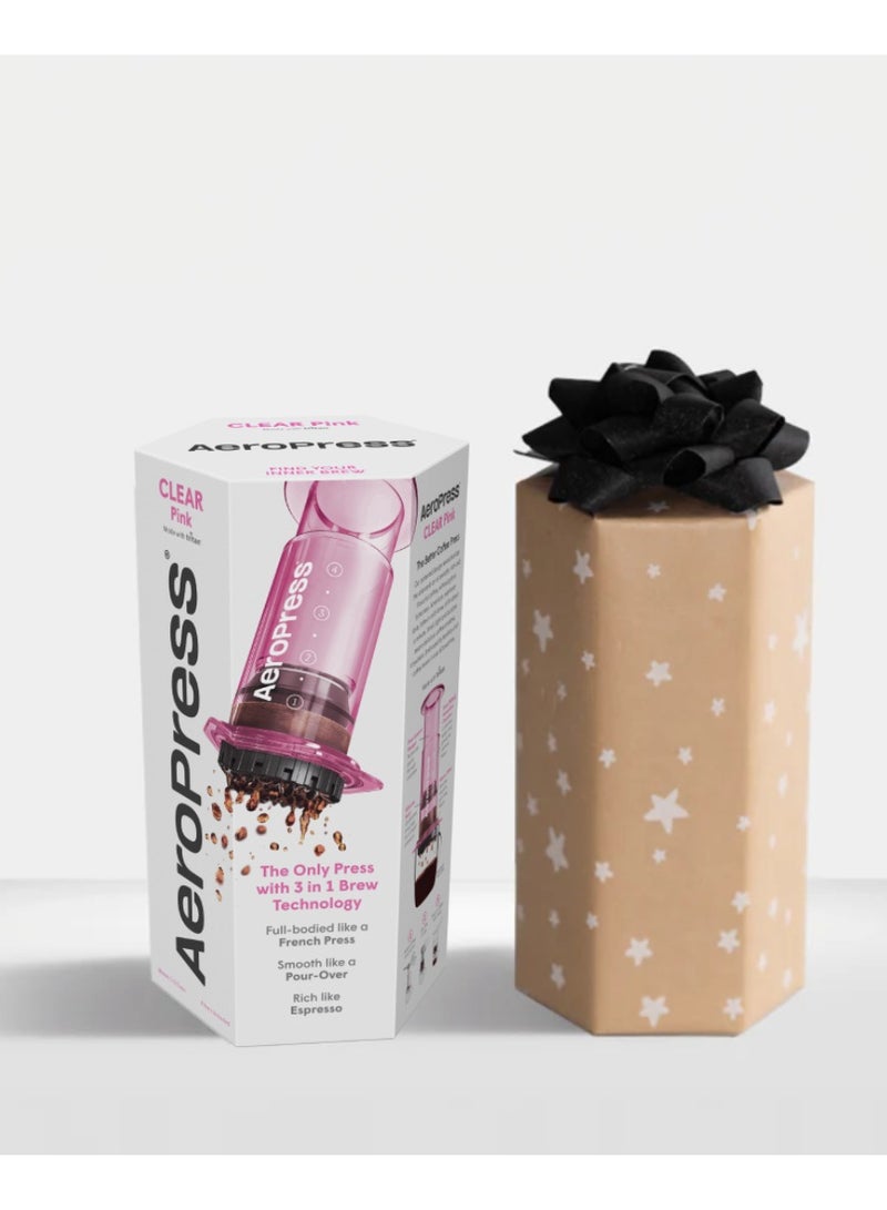 AeroPress Coffee Maker, 3-in-1 Brewing, Portable, Made in USA, Clear Pink - 1-2 Cups - Image 5