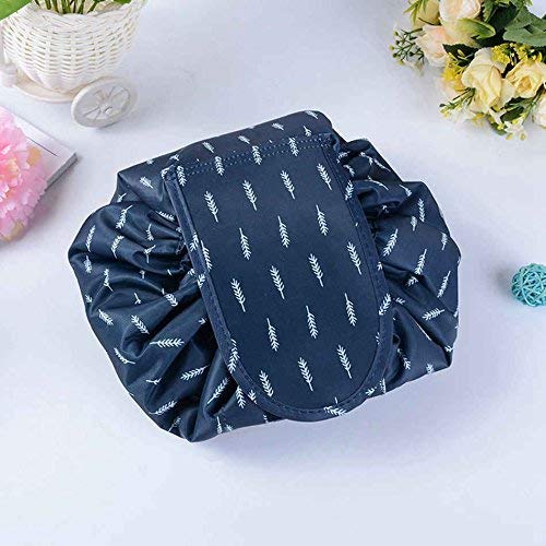 Maharsh Waterproof Multifunction Portable Travel Cosmetic Storage Vanety Toiletry Bag with Drawstrings (Navy Blue) - Image 2