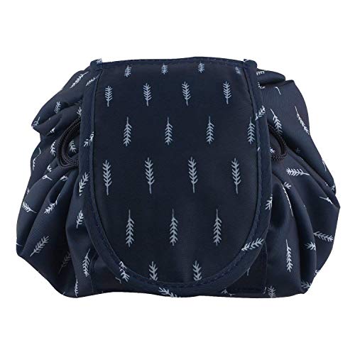 Maharsh Waterproof Multifunction Portable Travel Cosmetic Storage Vanety Toiletry Bag with Drawstrings (Navy Blue) - Image 4