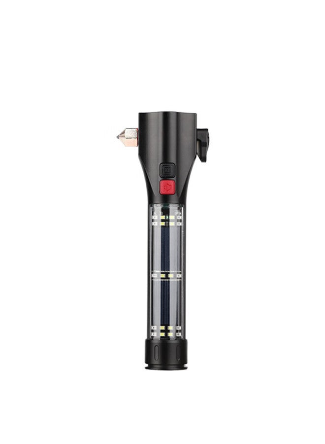 Coollap Coolreap Multifunctional Rescue Hammer Window Breaker Alarm Car Flashlight Emergency Rescue Tool 109 Black - Image 4