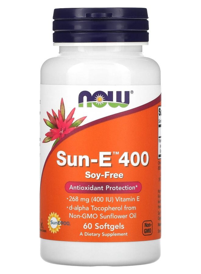 now Sun-E 400 268 mg (400 IU) 60 Softgels