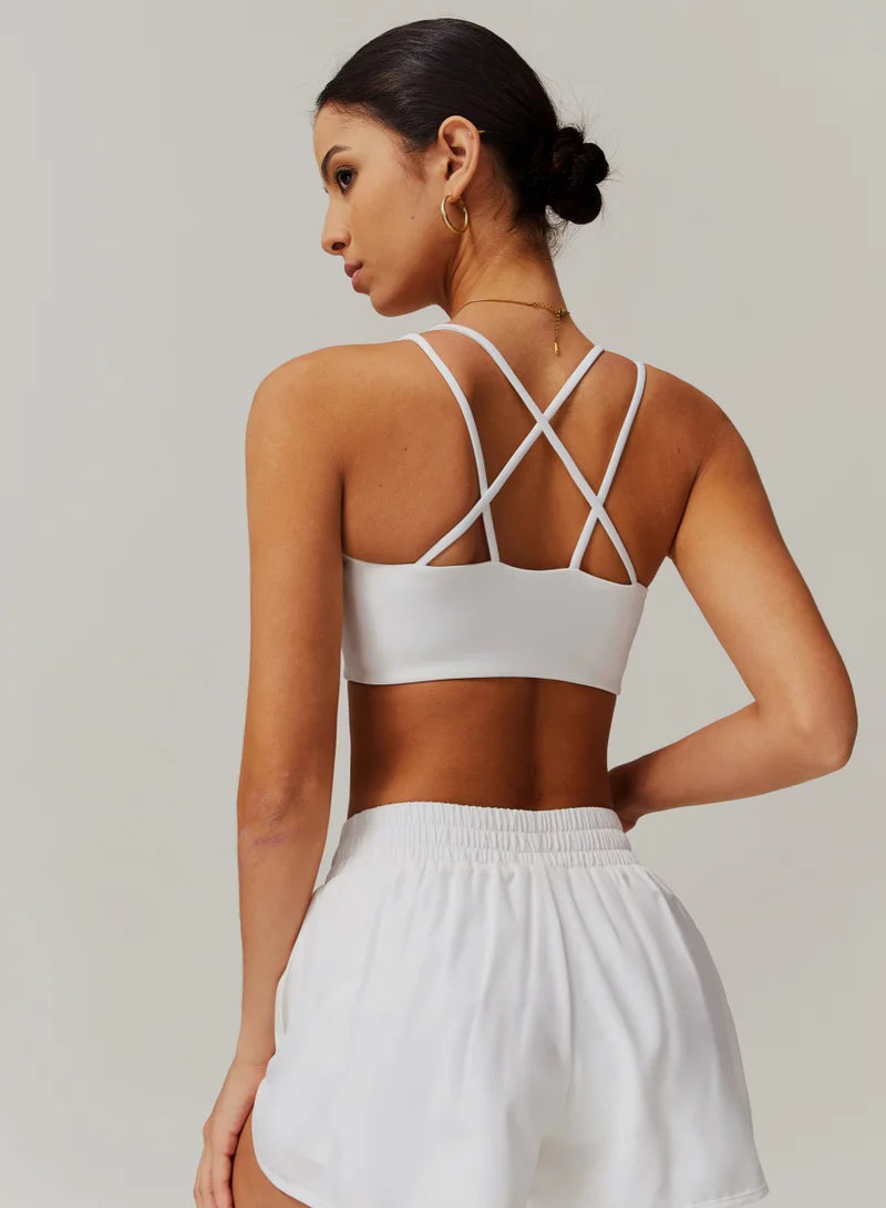 كون.يوغا شورت نسائي عالي الخصر بطبقتين