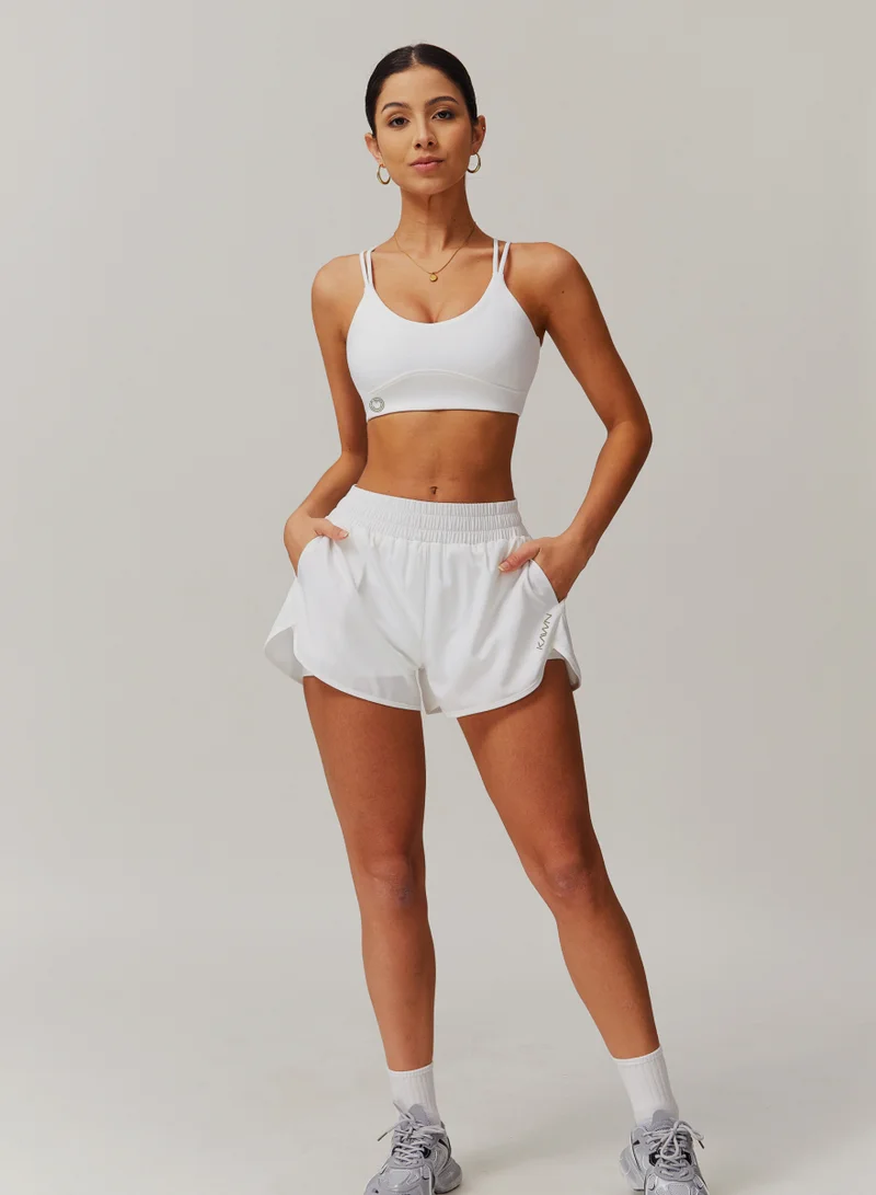 Womens High Waist Double Layer Shorts