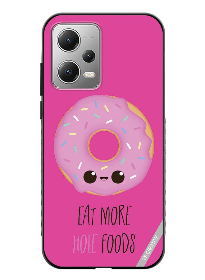 VR CREATIVE Protective Case Cover For Xiaomi Redmi Note 12 Eat More Hole Food Design Multicolour - Image 1