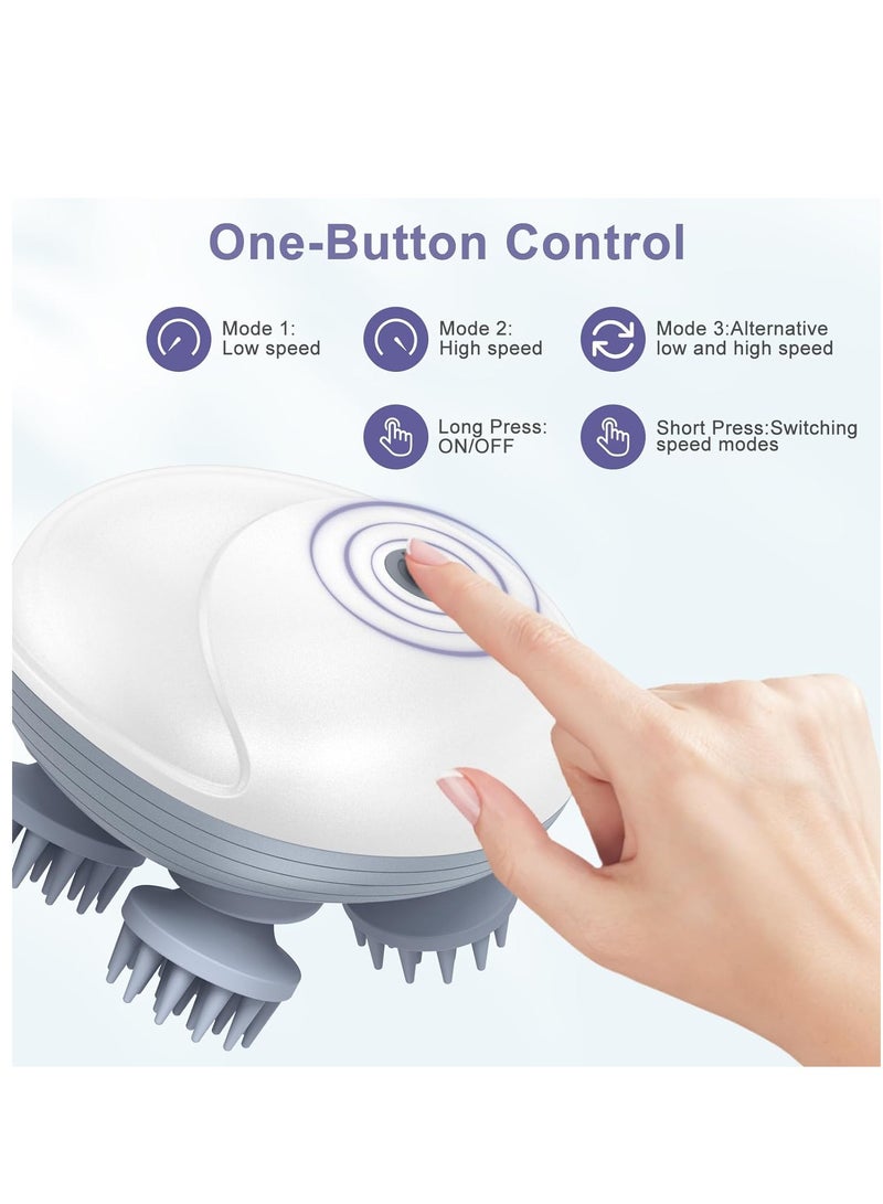 ELTRAZONE Electric Pet Massager for Dogs and Cats, Electric Scalp Massager with 4 Rotating Massage Heads 96 Massage Nodes, Handheld Pet Massager Head and Back Scratcher for Tight Muscles and Stiffness - Image 3