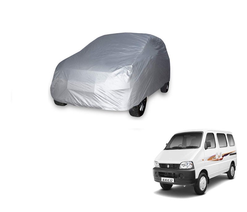 Auto Hub Car Cover Compatible with Maruti Eeco with Water Resistant, Triple Stitched, Eeco Car Cover, Plain Silver - Image 2