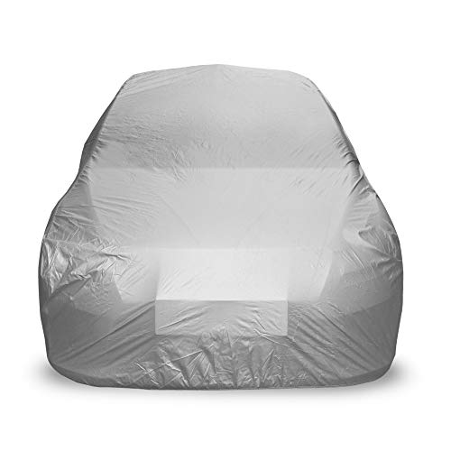 Auto Hub Car Cover Compatible with Maruti Eeco with Water Resistant, Triple Stitched, Eeco Car Cover, Plain Silver - Image 1