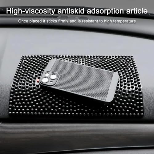 SARTE Car Dashboard Mat, Antiskid Big Size Bubble Design, Silicone Anti-Slip Rubber Pad, Universal Non Slip Car Dashboard Sticky Adhesive Mat for Phones Sunglasses Keys - Image 5
