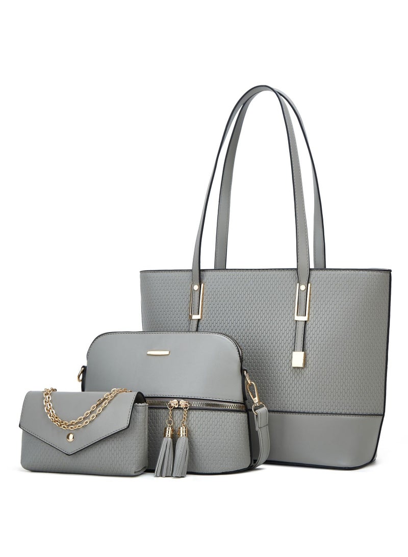 Women Fashion Handbags Wallet Tote Bag Shoulder Bag Satchel Purse Top Handle Set - Image 1