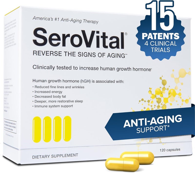 Serovital Renewal Complex  Anti Aging Supplements  Amino Acids  Peptides  Improved Energy and Immunity Better Deeper Sleep 30Day Supply - Image 1