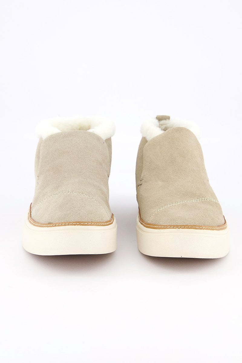 TOMS Women Paxton Suede Sneaker W and Faux Fur Linning, Grey - Image 3