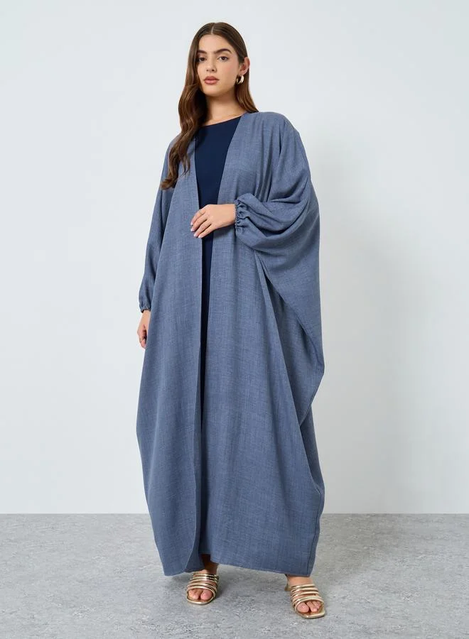 Take Two Textured Open Kimono Sleeve Abaya