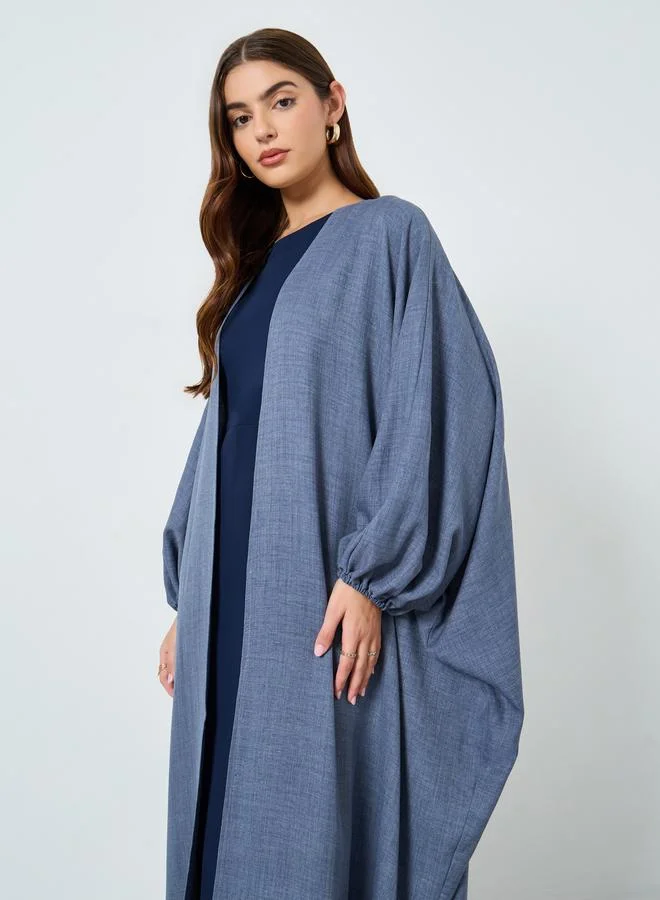 Take Two Textured Open Kimono Sleeve Abaya