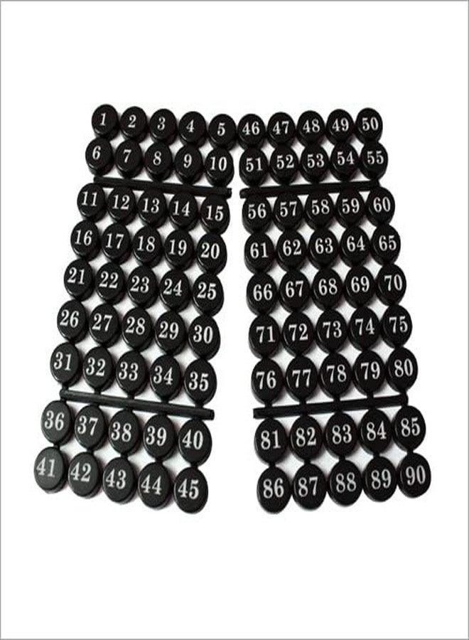 Gmefvr Tombola Plactic Numbers Coins and 600 Tickets Book Game 90 pcs |chip Black or Cream Bingo Chips for Lottery, Pieces for Traditional, Holiday & Wedding Games (Classic) - Image 4