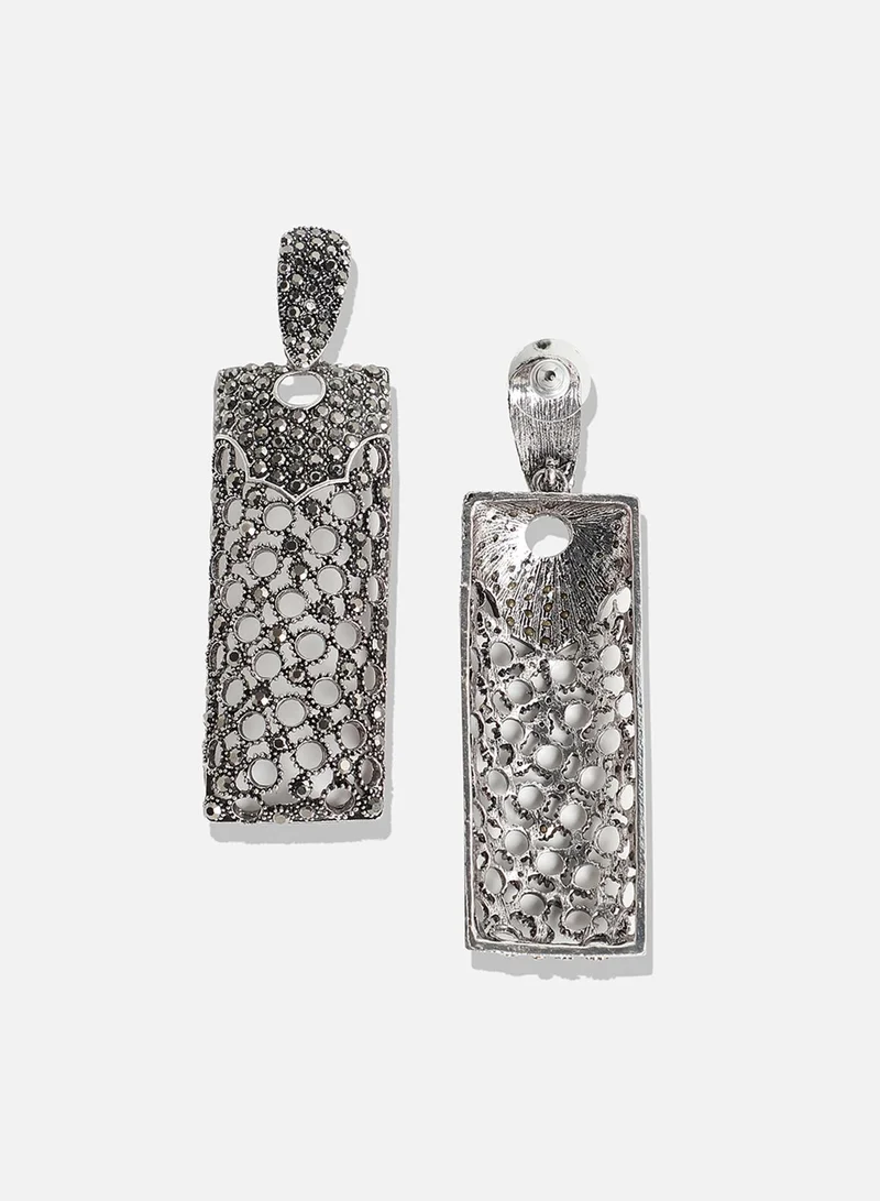 SOHI Intricate Crystal Cluster Geometric Artificial Drop Earring Jewellery