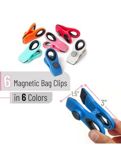 Mr. Pen Chip Clips, Magnetic Clips, 6 Pack, Bag Clips, Bag Clips For Food, Magnet Clips, Chip Clips Bag Clips Food Clips, Chip Bag Clip, Clips For Food Packages, Magnetic Bag Clips, Clips For Fridge  - Image 2