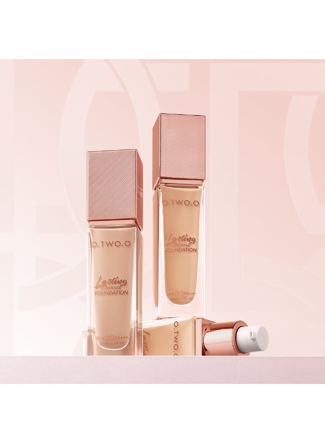 أوتو O.TWO.O Haute All Day Coverage Foundation – Full Coverage, Long-Wear Formula(#6,WARM ALMOND) - Image 1