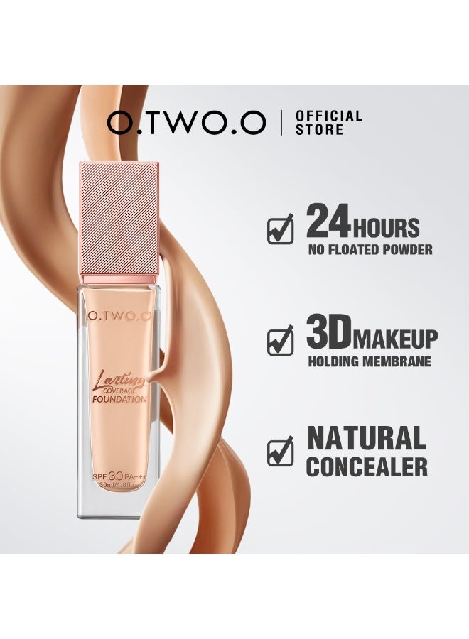 أوتو O.TWO.O Haute All Day Coverage Foundation – Full Coverage, Long-Wear Formula(#6,WARM ALMOND) - Image 4