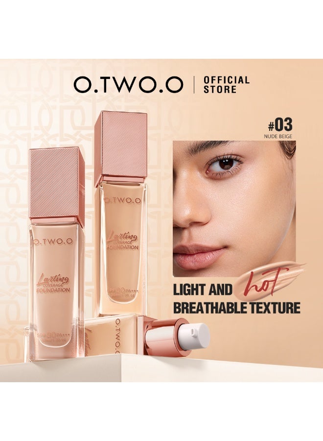 أوتو O.TWO.O Haute All Day Coverage Foundation – Full Coverage, Long-Wear Formula(#6,WARM ALMOND) - Image 5