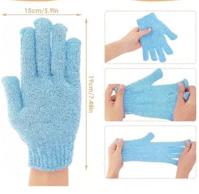 Exfoliating Gloves, 1Pc, Skin Exfoliator for Body, Shower, Scrub Exfoliating, Loofah Glove, Exfoliation Mitt, Bath Gloves- multicolor - Image 2