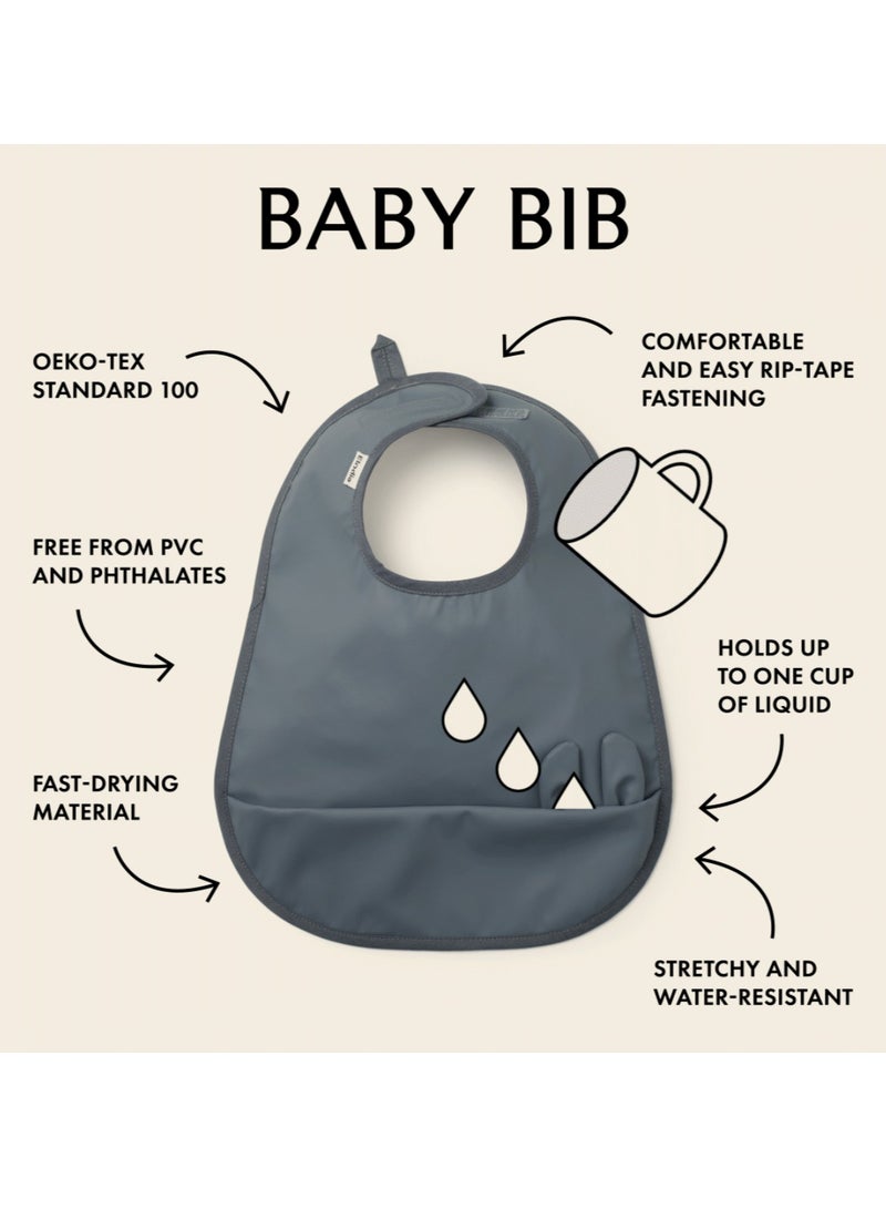Elli Junior Elodie Details - Baby Bib - Tender Blue Bunny - Image 3