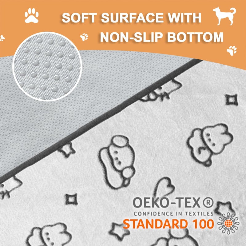 Qeils Reusable Puppy Pads, 2 Pack Washable Pee Pads for Dogs, Waterproof Non Slip Wee Wee pad, Absorbent and Leakproof Training Mats for Potty, Crate, Playpen, Bed, Sofa, 18"x 24" - Image 4