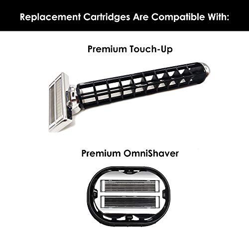 OmniShaver Premium Omnishaver Replacement Cartridge Refill Kit with Blade Removal Tool - Self Cleaning & Self-Stropping Shaving Razors for Men & Women - Safe & Smooth Mens Razors Blades Refills - 4 Cartridges - Image 2