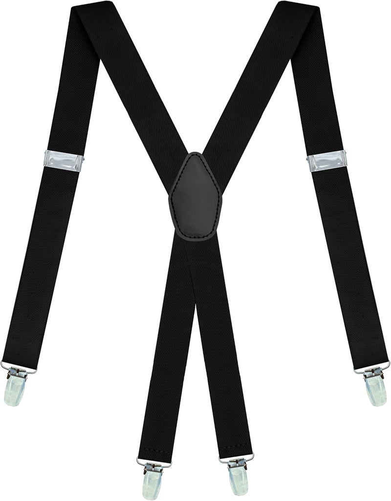 DIBI Suspenders for Men - Adjustable X back Suspender with 4 Strong Clips - Image 1
