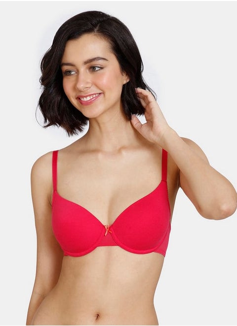 Zivame Solid Padded Wired Bra with Adjustable Shoulder Straps