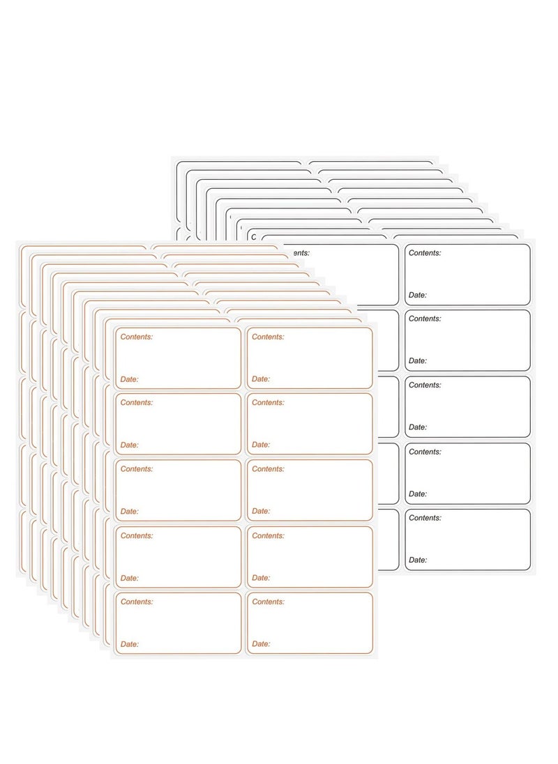 Y&D - 200PCS Freezer Labels 6x3cm Frozen Food Stickers Removable and Leaves no Residue When Off for Storage Boxes Easy to Write Refrigerator Box - Image 1
