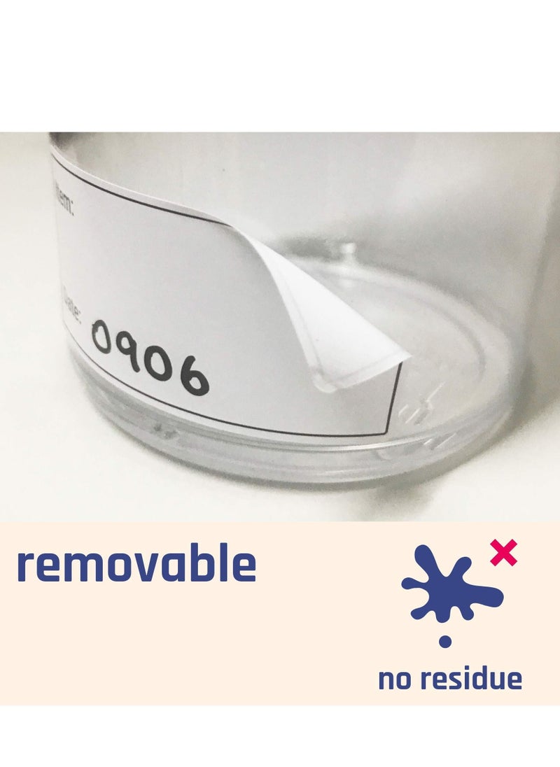 Y&D - 200PCS Freezer Labels 6x3cm Frozen Food Stickers Removable and Leaves no Residue When Off for Storage Boxes Easy to Write Refrigerator Box - Image 1