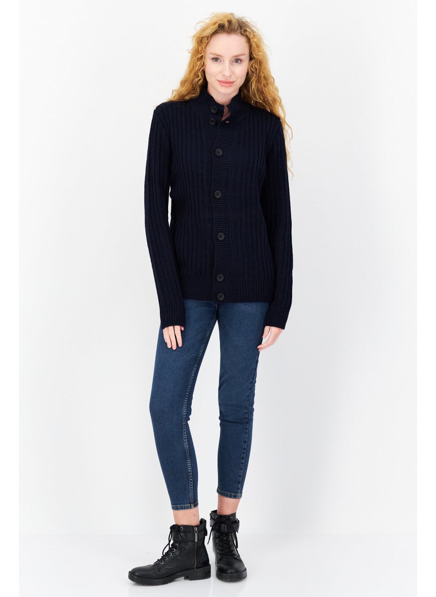 Women Crew Neck Textured Cardigans, Navy - pzsku/ZED439D4F34B2A5332894Z/45/_/1724351172/ff766503-0e11-4dc1-8c3f-9303ae90820e