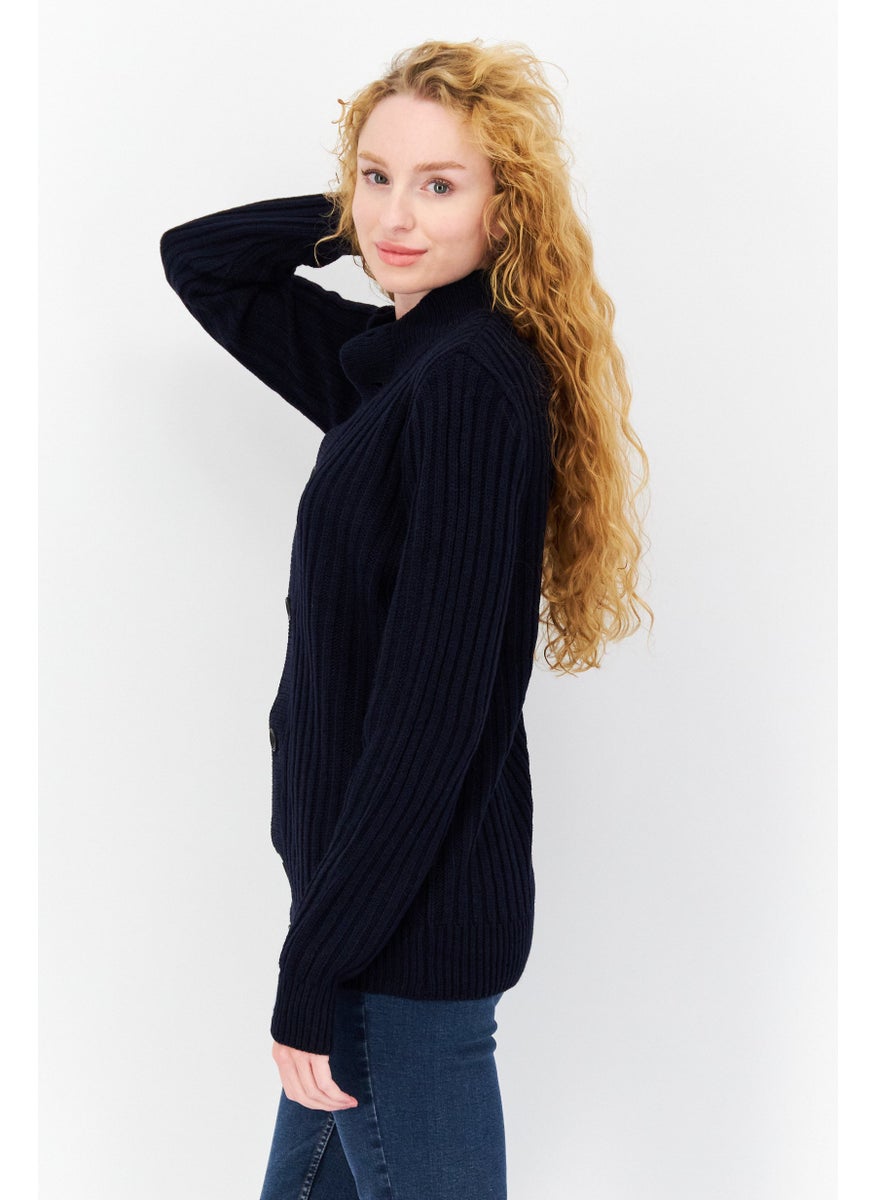 Women Crew Neck Textured Cardigans, Navy - pzsku/ZED439D4F34B2A5332894Z/45/_/1735568008/d543c84c-86dc-41d9-8ead-69fb88e98e40