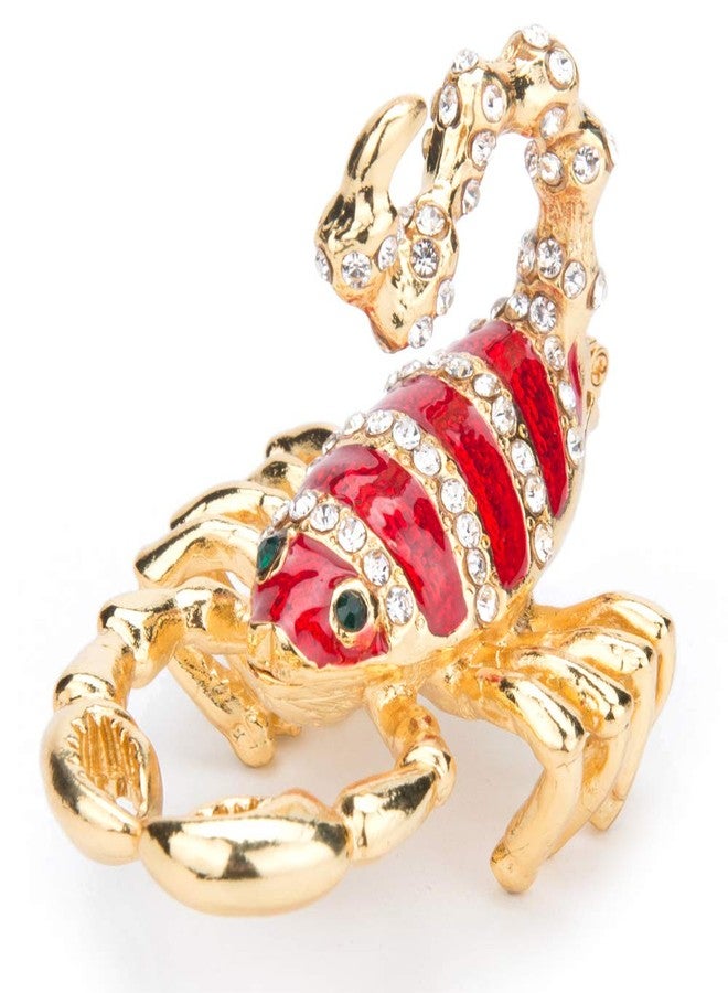 Furuida Scorpion Trinket Boxes Hinged Enameled Jewelry Box Animal Figurine Ornament Craft Gift For Home Decor - Image 1