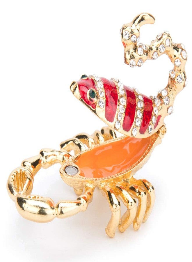 Furuida Scorpion Trinket Boxes Hinged Enameled Jewelry Box Animal Figurine Ornament Craft Gift For Home Decor - Image 2
