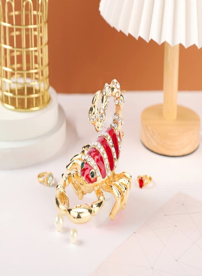 Furuida Scorpion Trinket Boxes Hinged Enameled Jewelry Box Animal Figurine Ornament Craft Gift For Home Decor - Image 4