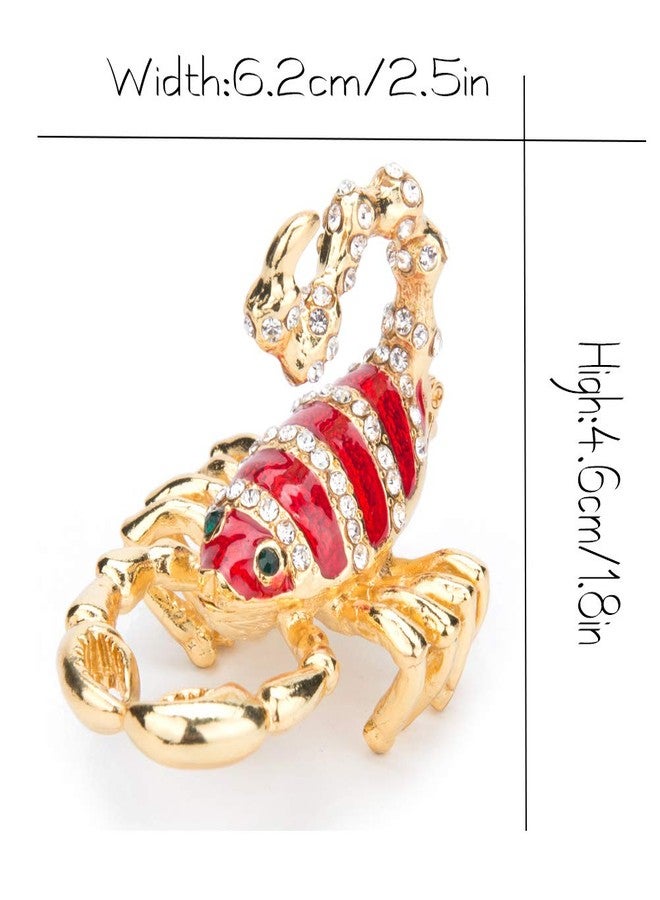 Furuida Scorpion Trinket Boxes Hinged Enameled Jewelry Box Animal Figurine Ornament Craft Gift For Home Decor - Image 3