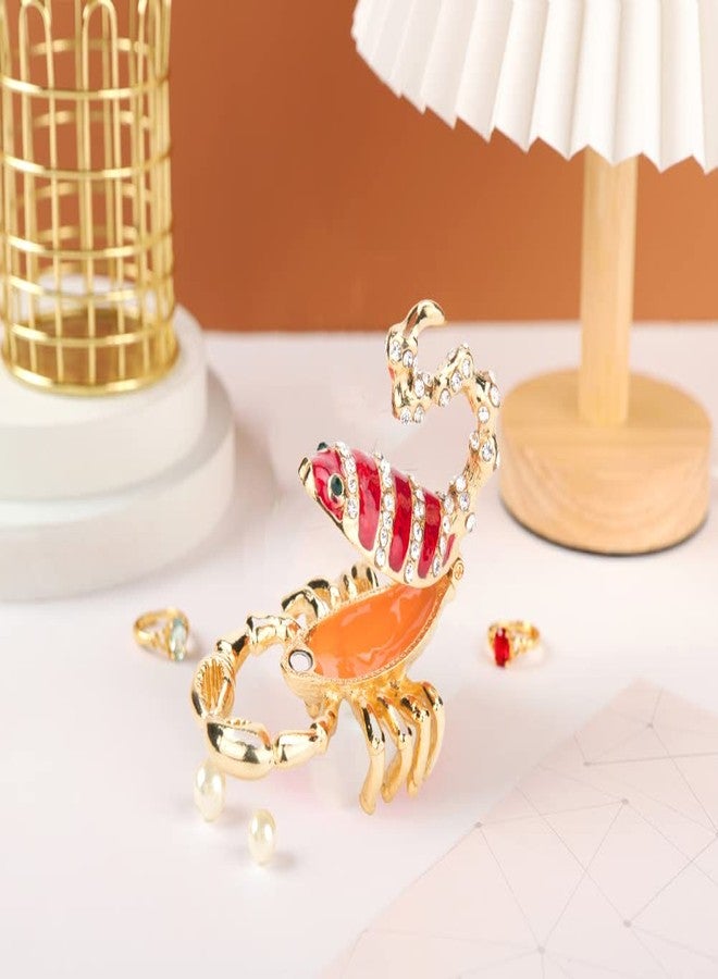 Furuida Scorpion Trinket Boxes Hinged Enameled Jewelry Box Animal Figurine Ornament Craft Gift For Home Decor - Image 5