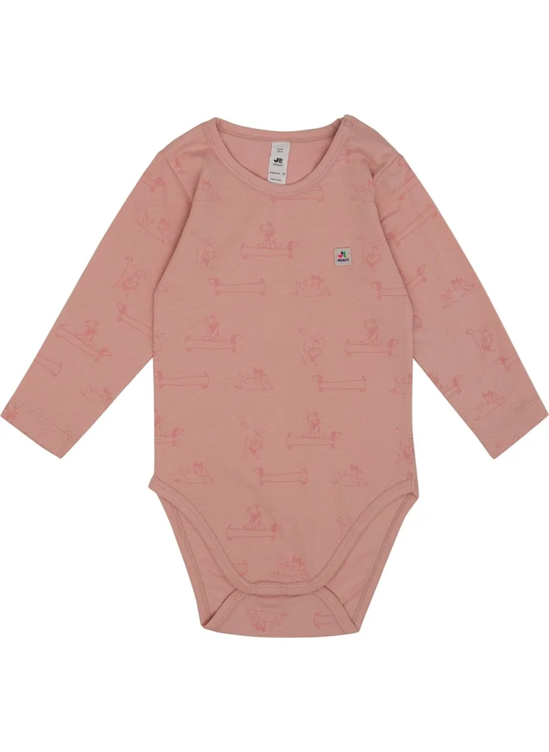 Jrmori Mr.j & Ms.r Printed Long Sleeve Bodysuit with Shoulder Snaps