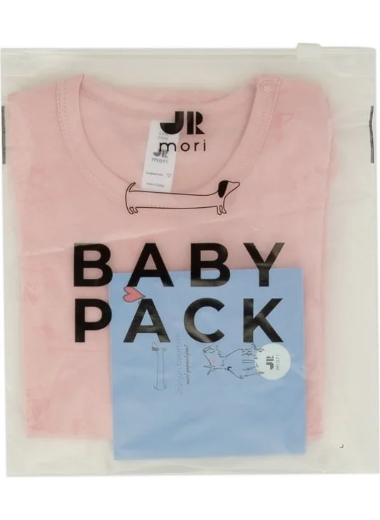 Jrmori Mr.j & Ms.r Printed Long Sleeve Bodysuit with Shoulder Snaps