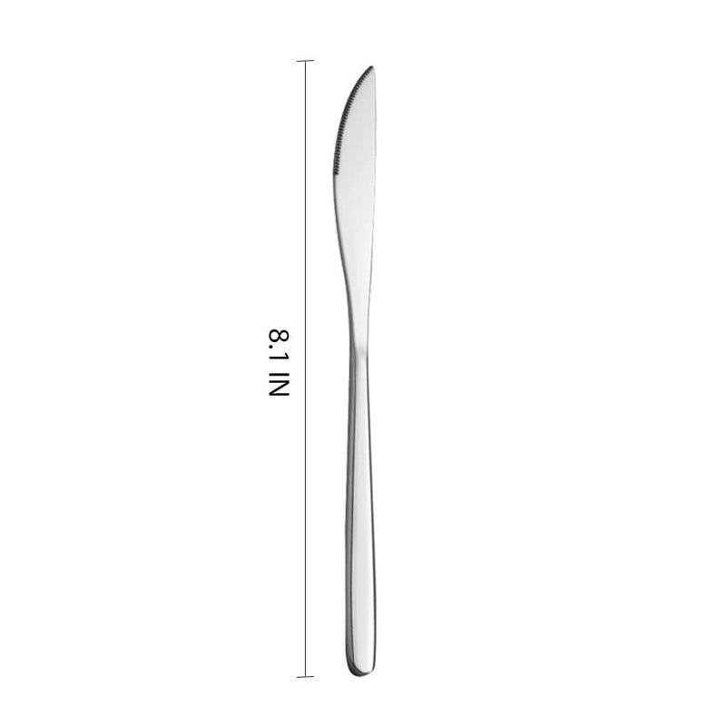 Eletree Cutlery Stainless Steel Dinner Butter Knives with Pearled Edge For Butter Spreading Set of 1 - Image 2