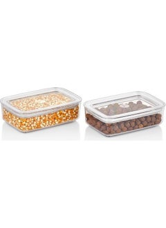 vip ahmet VP-273 Sude Rectangular Storage Container 2 x 600 ml.  - Image 1